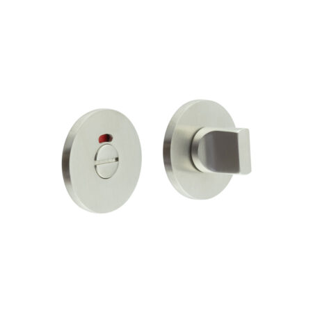 CR-802 Satin Stainless Steel Thumb Turn & Lock Round Rose w/ Indicator