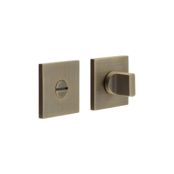 CR-802 Antique Brass Thumb Turn & Lock Square Rose