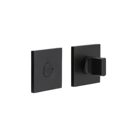 CR-802 Black Thumb Turn & Lock Square Rose