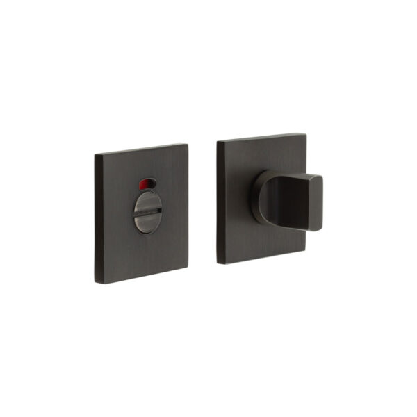 CR-802 Dark Bronze Thumb Turn & Lock Square Rose w/ Indicator