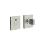 CR-802 Satin Stainless Steel Thumb Turn & Lock Square Rose w/ Indicator