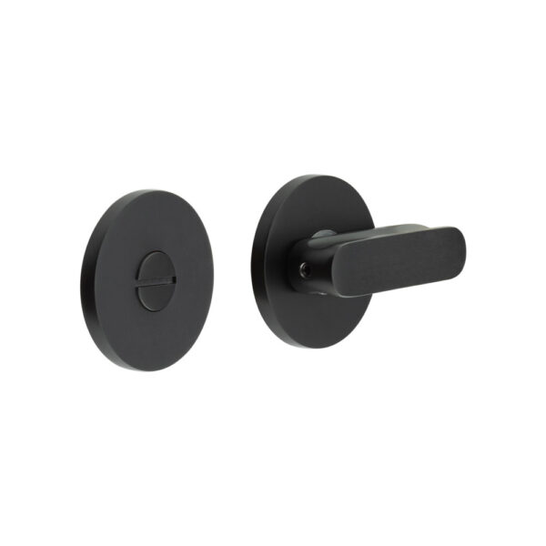 CR-803 Black Thumb Turn & Lock Round Rose