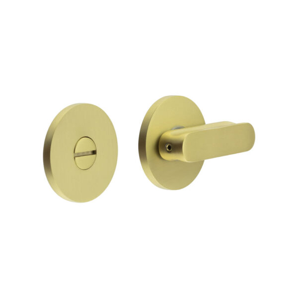 CR-803 Satin Brass Thumb Turn & Lock Round Rose