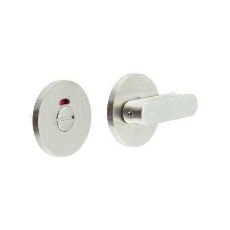 CR-803 Satin Stainless Steel Thumb Turn & Lock Round Rose w/ Indicator