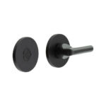 CR-804 Black Thumb Turn & Lock Round Rose