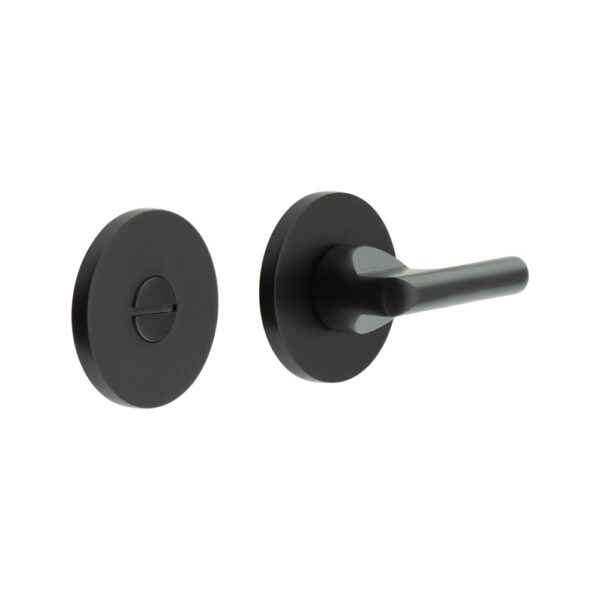 CR-804 Black Thumb Turn & Lock Round Rose