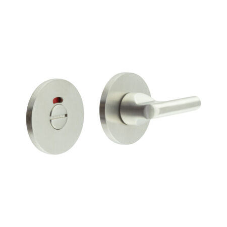 CR-804 Satin Stainless Steel Thumb Turn & Lock Round Rose w/ Indicator