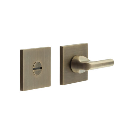 CR-804 Antique Brass Thumb Turn & Lock Square Rose