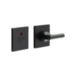 CR-804 Black Thumb Turn & Lock Square Rose w/ Indicator