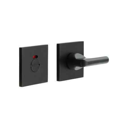 CR-804 Black Thumb Turn & Lock Square Rose w/ Indicator