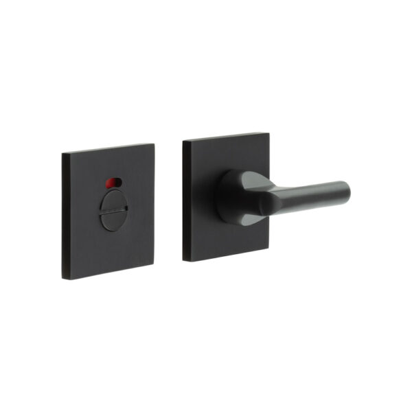 CR-804 Black Thumb Turn & Lock Square Rose w/ Indicator