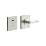 CR-804 Satin Stainless Steel Thumb Turn & Lock Square Rose w/ Indicator