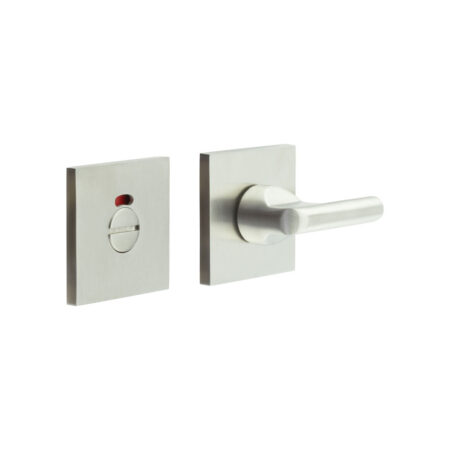CR-804 Satin Stainless Steel Thumb Turn & Lock Square Rose w/ Indicator
