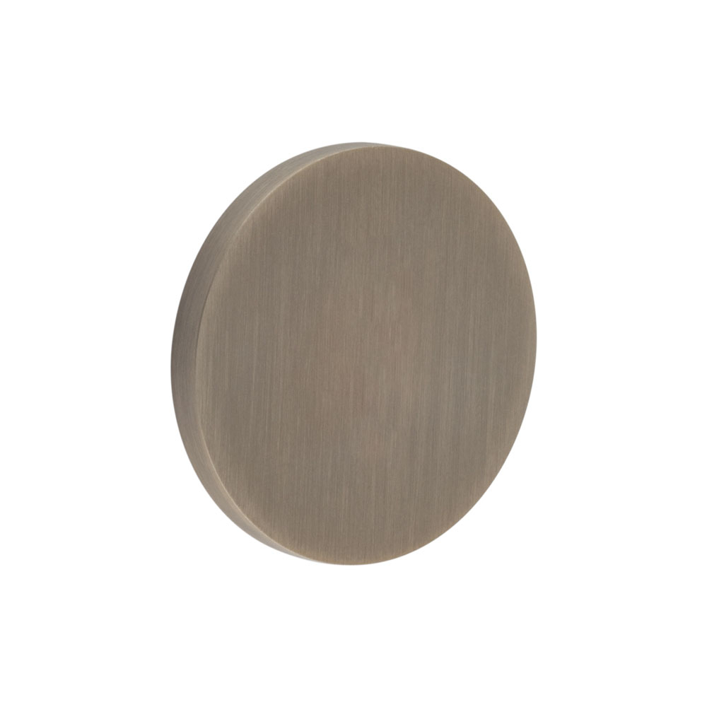 cr-n10ab.jpg Frelan CR-N10 Antique Brass Blank Round Rose Escutcheon Cover - Image 1