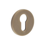 CR-S10 Antique Brass Euro Keyway Round Rose Escutcheon