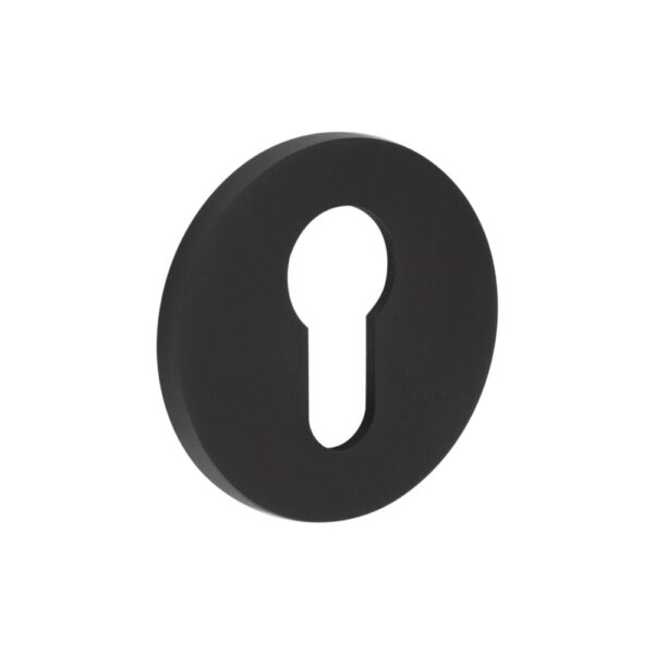 CR-S10 Black Euro Keyway Round Rose Escutcheon