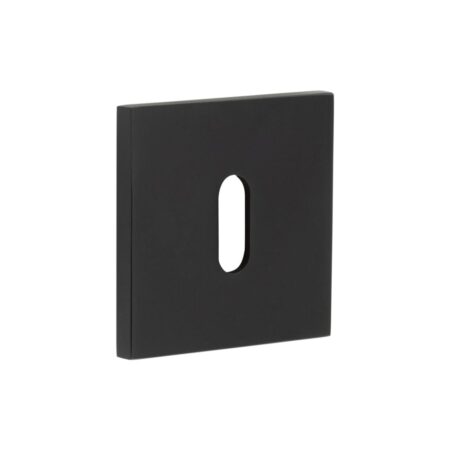 CR-T10 Black Standard Keyway Square Rose Escutcheon