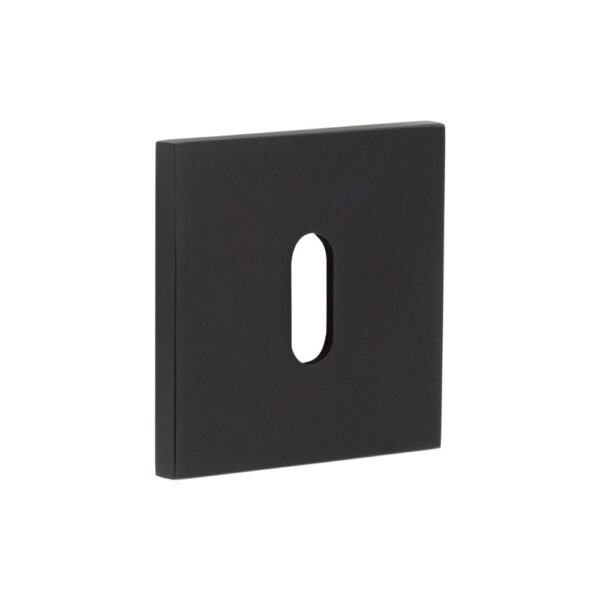 CR-T10 Black Standard Keyway Square Rose Escutcheon