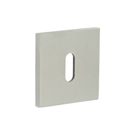 CR-T10 Satin Stainless Steel Standard Keyway Square Rose Escutcheon