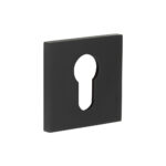 CR-U10 Black Euro Keyway Square Rose Escutcheon