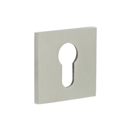 Frelan CR-U10 Satin Stainless Steel Euro Keyway Square Rose Escutcheon