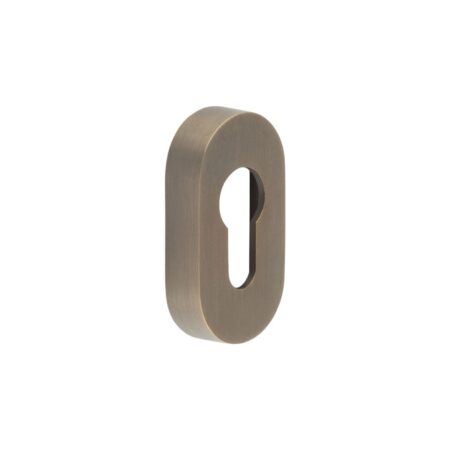 CRES Oval Antique Brass Euro Escutcheon