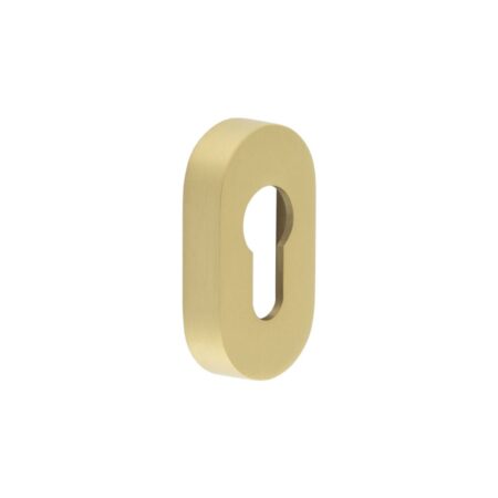 CRES Oval Satin Brass Euro Escutcheon