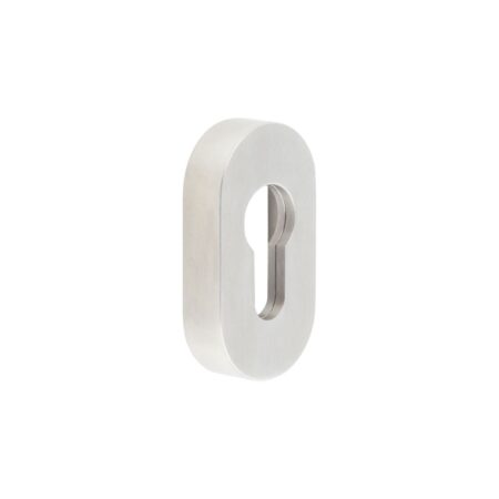 Frelan CRES Oval Satin Stainless Steel Euro Escutcheon