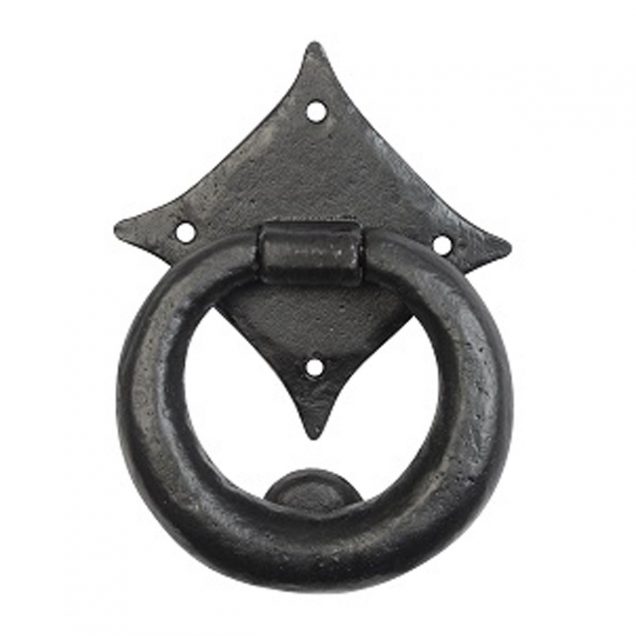 6058-636x636 Kirkpatrick Blacksmith Door knocker 6058 - Kirkpatrick - Iron Black, Pewter - Image 1