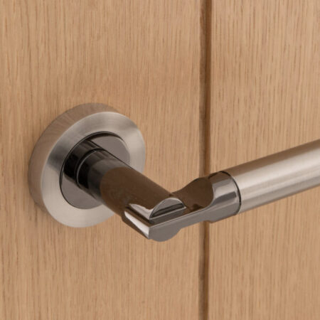 Elettra Designer Lever on Rose - Satin Nickel / Black Nickel - (63114) - Image 3