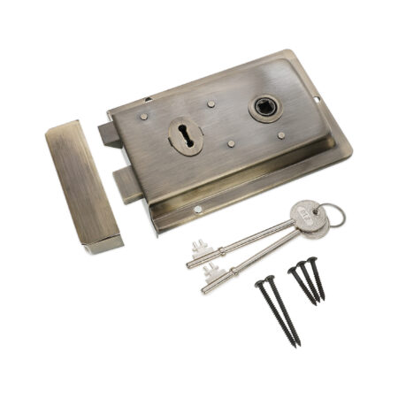 Iron Rim Lock - Fluted Antique - Image 4