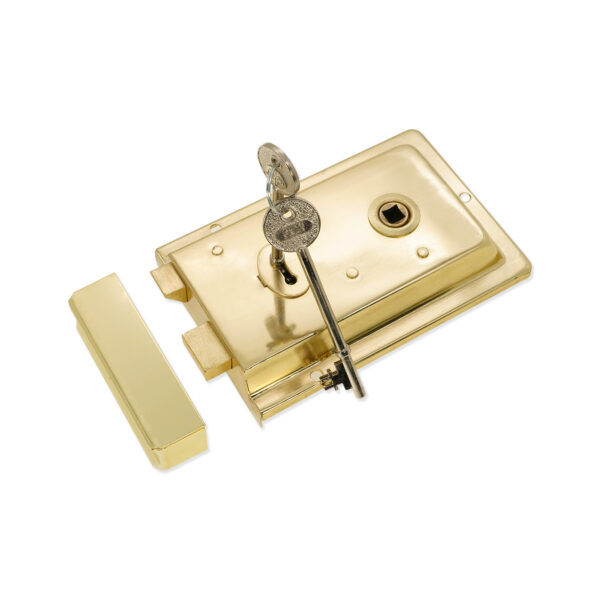 Spira Brass Brass Iron Rim Lock Fluted Electro Door Lock - English Bronze