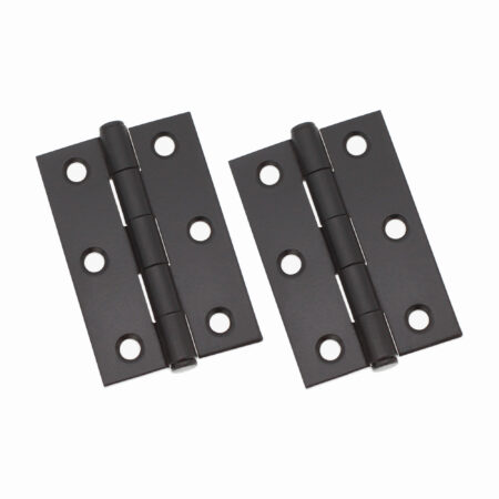Spira Brass NON CE Mild Steel Butt Hinges - Matt Black - Image 2