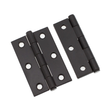 Spira Brass NON CE Mild Steel Butt Hinges - Matt Black - Image 4
