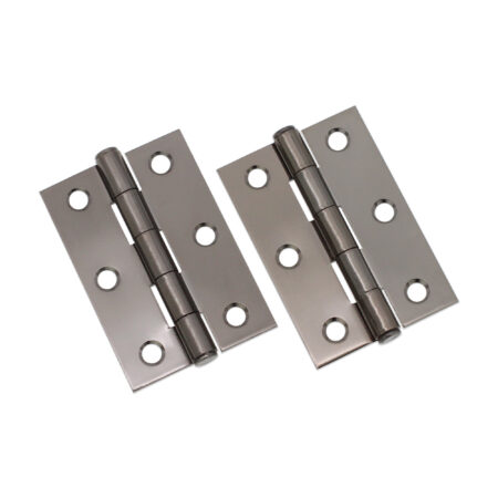 Spira Brass NON CE Mild Steel Butt Hinges - Black Nickel - Brushed Nickel - Image 2