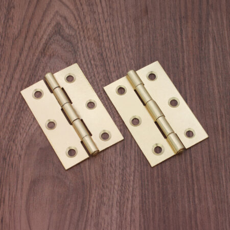 NON CE Mild Steel Butt Hinges - Electro Brass - Image 3