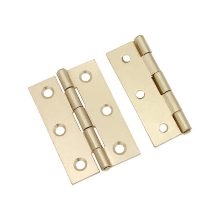 NON CE Mild Steel Butt Hinges - Electro Brass - Image 4