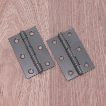 Spira Brass NON CE Mild Steel Butt Hinges - Gunmetal Grey - Gun Metal Grey - Image 3