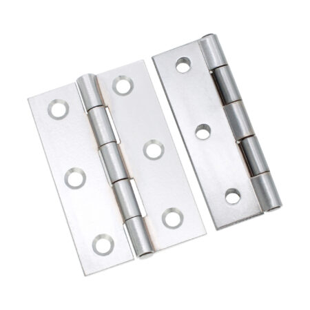 Spira Brass NON CE Mild Steel Butt Hinges - Polished Chrome - Image 4
