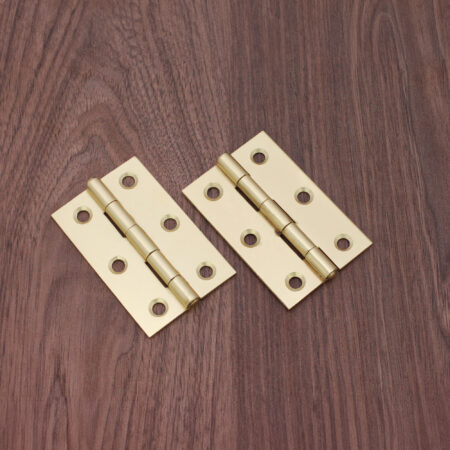 NON CE Mild Steel Butt Hinges - Satin Brass - Image 3