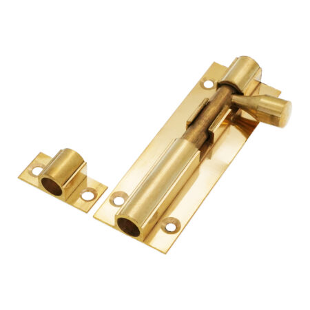 Brass Barrel Bolt 75mm Polished Brass - Image 2