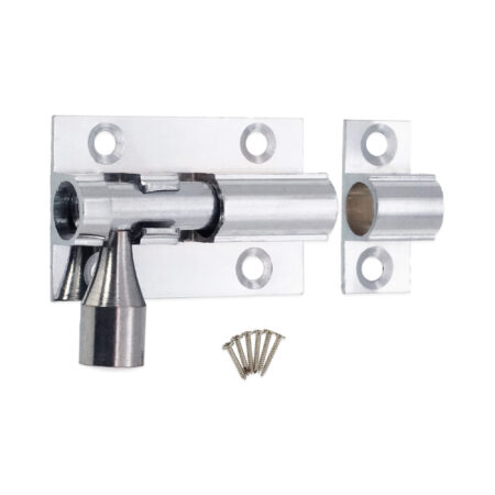 Brass Barrel Bolt 38mm Polished Chrome - Image 4