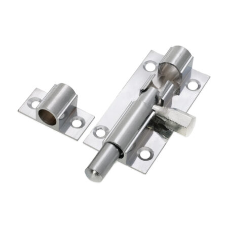 Brass Barrel Bolt 50mm Polished Chrome - Image 2