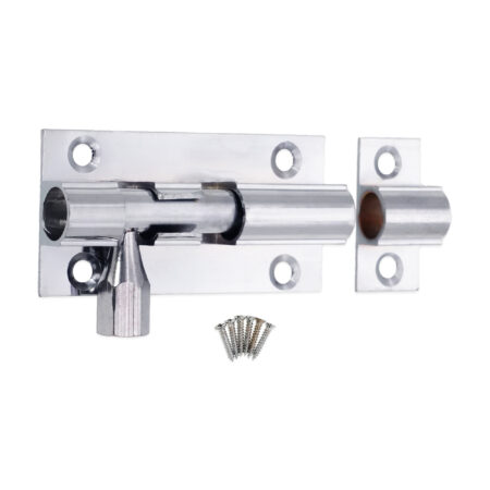 Brass Barrel Bolt 50mm Polished Chrome - Image 4