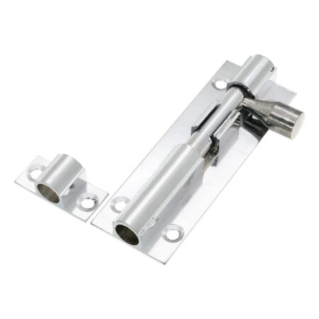 Brass Barrel Bolt 75mm Polished Chrome - Image 2