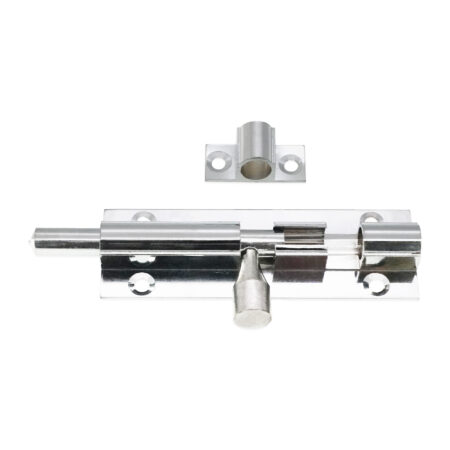 Brass Barrel Bolt 75mm Polished Chrome - Image 3
