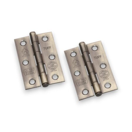 Spira Brass CE7 Mild Steel BB Butt Hinge - Antique Brass - Image 2