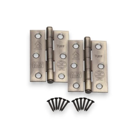 Spira Brass CE7 Mild Steel BB Butt Hinge - Antique Brass - Image 4