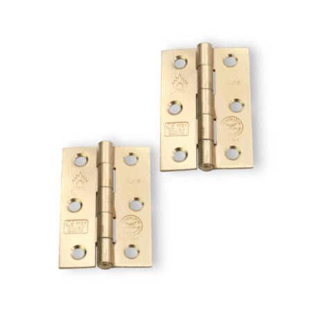 CE7 Mild Steel BB Butt Hinge - Electro Brass - Image 2