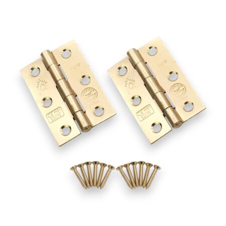 CE7 Mild Steel BB Butt Hinge - Electro Brass - Image 4